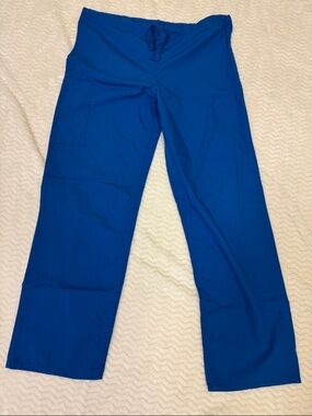 Bright Royal Blue Drawstring Scrub Pants